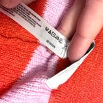 Free People Beach Malibu Surf Sweater Striped Knit Shorts Orange Pink Size M Photo 4