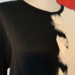 Vintage Women’s Acrylic blend Sweater Compatible Size M Medium rabbit Fur black Photo 2