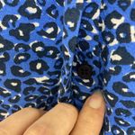 ZARA Blue Leopard Print Oversized Top Size S Photo 11