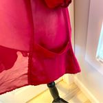 Lily White | Maroon 3/4 sleeve sheer top with front pockets Photo 5