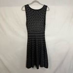Torrid  Sleeveless Sweater Knit Dress Midi Length-Black White Shimmer Polkadot L‎ Photo 6