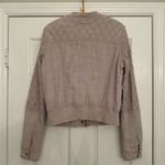 Anthropologie  Hei Hei Itinerary Cream Linen Blend Quilted Bomber Jacket Sz M Photo 6