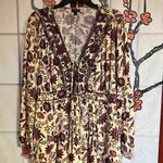 Torrid Soft, Shapely, Creamy, Floral Lace Up Blouse with raised embroidery, so pretty Photo 5