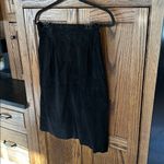 Vintage Evan Davies Black Suede Leather Midi Skirt 6 Photo 1