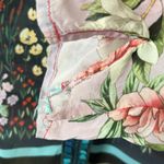 Johnny Was Floral Print Bohemian Style Multicolor Cupra Rayon Blouse Size Medium Photo 3