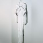 IRO Osprey White Ivory Gauze Embroidered Ruffle Maxi Dress Photo 9