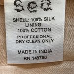 SEA New York Silk Floral Midi Dress Smocked Waist Flutter Sleeve Large New Yellow Photo 11