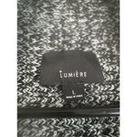 Boutique Lumiere Womens Black Oversized Open Front Draped Sweater Vest sz L Minimalist Photo 3