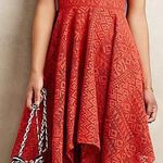 Anthropologie Red  Lace Dress Photo 0