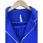 Soma  L Cool Nights Long-Sleeve Notch Collar Pajama Top & Bottom Pants Sleepwear Photo 3