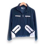 Jamie Sadock jacket women's small black cream colorblock full zip golf Photo 15