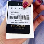 Saturday club ruched bodice textured mini dress blue medium new Photo 6