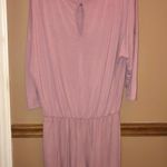 Pink Lily 3/4 Sleeve Romper Pink Medium Photo 1