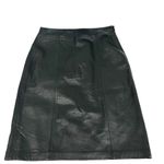 Jaclyn Smith  100% Black Leather Pencil Skirt Womens 6 Photo 6