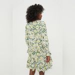 Pomander Place Palmetto Garden Kenzo Long Sleeve Mini Dress Floral Medium M Blue Photo 2