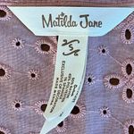 Matilda Jane  Heart to Heart Possibilities Pink Knit Shirt Lace Eyelet Size Small Photo 7