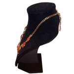 Amrita Singh  coral colored necklace with brass chain. Lobster clasp. NWT. Photo 2