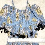 Boohoo Blue Yellow Floral Maxi Dress Size 8 Photo 2