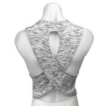Lululemon Gray Heathered Criss Cross Back Sleeveless Athletic Crop Tank Top Sz S Photo 1