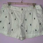 Polo Ralph Lauren Size 8 White Shorts Embroidered Logo Preppy Coastal Photo 0