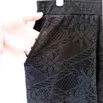 ASOS  black crochet pants, elastic waist, side pockets, back pockets, pull on Photo 2