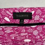 Talbots  Size 18 Pink - White Tropical Fish Print Cotton Blend Shorts Photo 2