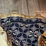 Tory Burch Tote Bag Cable Knit METALLIC GOLD TRIM Wool Silk Lining Horse READ! Photo 15