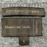 Mantovani Studio Size S Heather Grey Italian Cashmere Knit Drop Shoulder Sweater Gray Photo 5
