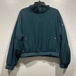 Alo Yoga ALO Pullover Half Zip CROPPED ELEVATION COVERUP Midnight Green Photo 2