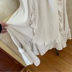 Free People  Bring The Romance Midi Maxi Cotton Dress Neutral Sz XS oversized Photo 7