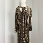 Hand made velour leopard print maxi dress size medium Brown Photo 1