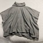 St. Tropez  West Grey 100% 2-Ply Cashmere Poncho Sweater Size Medium/Large EUC Photo 1