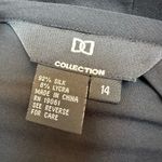 DD Collection Silk Black Ruffle Hem Midi Skirt Work Career Cocktail Size 14 Photo 4