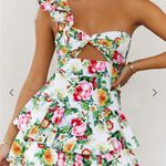 Hello Molly Ruffled Out Dress Floral Print Photo 0