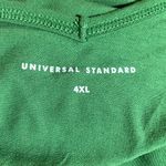 Universal Standard V Neck Tee Shirt Pima Cotton Short Slv Green 4XL (38-40) NWT Photo 3