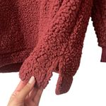 Aerie Maroon Pullover Dream Sherpa Fleece Jacket Photo 4