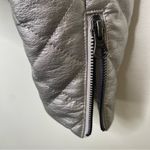 J. Society Quilted Silver Bomber Moto Jacket size S Photo 12