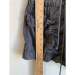 Mudd  Women’s Vest Utility Full Zip Snap Hooded Cargo Washed Gray Size Medium Photo 4