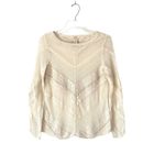 Sundance  Cream Lace For Days Crochet Sheer Ivory Top size XS Photo 1