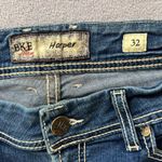 BKE  Denim Harper Jeans Womens Size 32 Cropped Blue‎ Denim Embroidered Pockets Photo 5