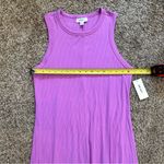 NWT New On 34th ribbed high neck racerback purple pink midi dress large Photo 3