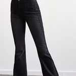 Free People We the Free Jayde Black High-Waisted Flare Jeans sz 26 Photo 0