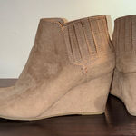 Target Tan Suede Wedge Booties Photo 0