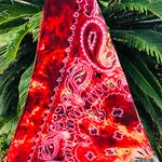 Boutique Red Tie Dye Bandana Photo 0