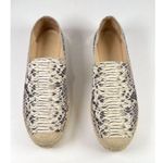 Stuart Weitzman Shoes Gray Catalan Snakeskin Embossed Espadrilles Loafer US 7 M Photo 0