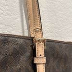 Michael Kors MICHAEL Brown Signature Coated Leather Jet Set East West Tote Photo 2