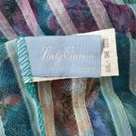 Vintage ‘80s Lady Cameo Dallas Teal Floral Print Sheer Maxi Duster Robe Blue Size M Photo 6