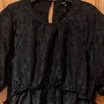 Sister Jane‎ Urban Outfitters Nora Jacquard Floral Mini Dress Size 6 (Medium) Black Photo 5