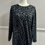 Reformation Long Sleeve Pullover Animal Print Sweater Grey Gray Medium M Photo 9