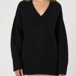 French Connection Black Wool Blend Fluffy Knit Sweater Women’s Size Large L Photo 1